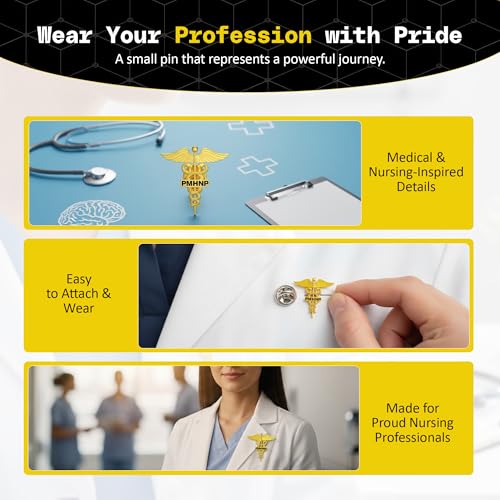 Image of Premium PMHNP Pin Psychiatric Nurse Practitioner Gift - 1 inch x 1 inch Size Nursing Graduation, Pinning Ceremony, Mental health provider, Psych NP