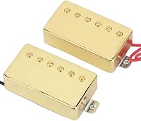 Keenso Arany Humbucker Gitár Hangszedő Szett - 2 db Sárgaréz és Alnico5 Mágneses Pickup Erős Zajszűréssel, Vastag Hangzással, Metál és Rock  1