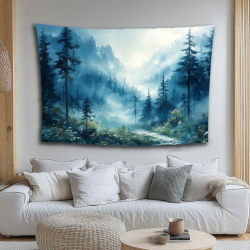 znxuey Forest Tapestry Nature Tapestry forest Tapestry Wall Hanging for Bedroom and Living Room Decor tapestry for bedroom aesthetic style (E)