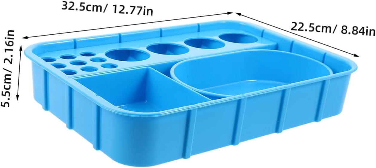 LABRIMP Pill Counting Tray for Bedside Medication Serving and Infusion Rooms, Plastic Integrated Segmented Compartment Organizer Supporting Rapid Disinfection and Space Saving