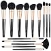 BESTOPE Professional Makeup Brushes Premium Synthetic Cosmetic Brush Set Kit for Blending Foundation Powder Blush Concealer Highlighter Eyeshadows(Black Gold Luxury Series)