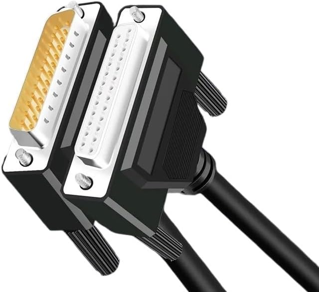 DB25 Double Shielded Wire Parallel Port Data Transmission Cable Male to Female 25pin Copper Computer Printing Connector 0.5-10M(Male to Male,0.5M)