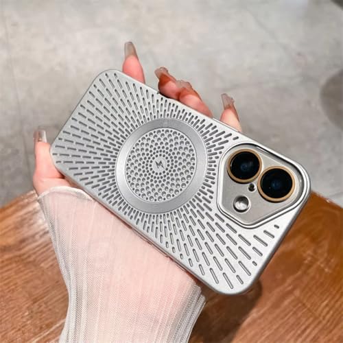 Coque magnétique iPhone 13 Pro respirante compatible avec charge sans fil induction