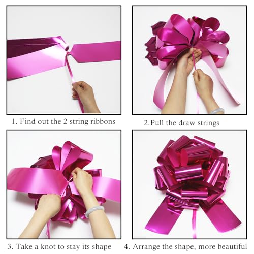 Image of 14 Inch Giant Bow for Present,1Pcs Big Gift Bow,Big Gift Bow for appliances,Bikes,Table Decorations and Party Events(Blue)