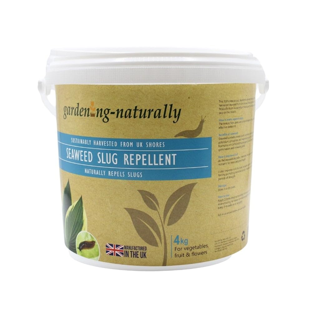 Gardening Naturally Seaweed Slug Repellent Granules, Natural Safe Spikey Granules from the UK 4kg