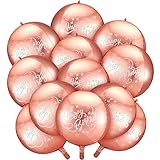 12 Pieces Rose Gold Foil Balloon for Birthday Party Decorations Large 4D Balloons 22 Inches Round...
