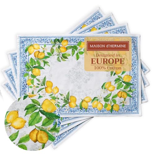 Maison d' Hermine 4-pack Cotton Placemats, 13x19 in