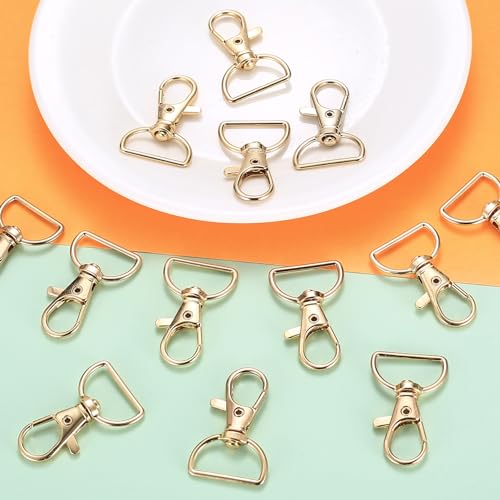 Miniatura 5 de 25 Piezas Mosquetónes De Llavero Mosquetones Giratorio, Mosquetónes De Anillo En D Giratorio, Cierres Ganchos Para Llaveros, Ganchos Corchetes Para Joyas, Bolso, Manualidades