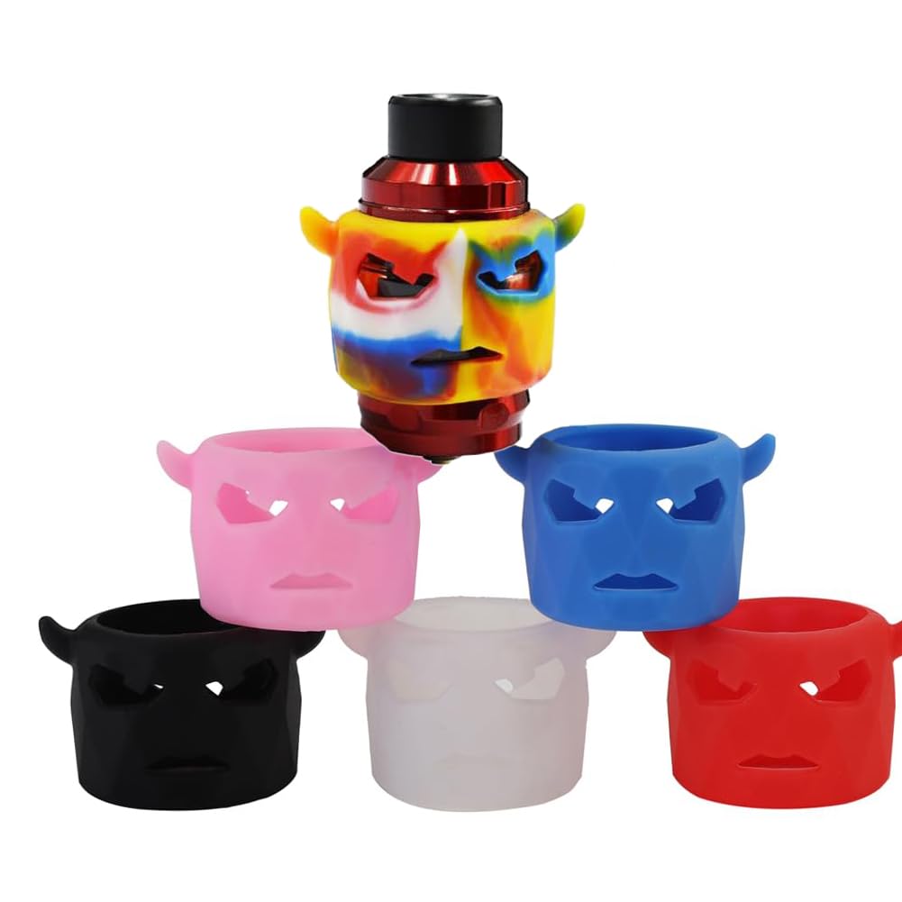 6pcs Silicone Thicker and Taller Vape Tank Glass Protector RDA RBA Atomizer  tank Protectorand Bubble glass tank Protector within diameter 25mm-30mm ...