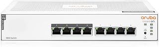 Aruba Instant On 1830 8-Port Gb | 4-Port Class 4 PoE Smart Switch (65W) - 8X 1G |Fanless | US Cord (JL811A#ABA)