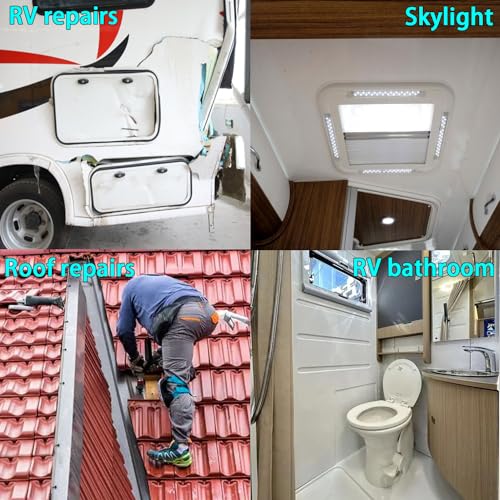 Image of CHUANGSEED RV Roof Tape White, 6 Inch X 50 Feet, Sealant Patch Repair for Camper, Trailer, Stop Leaks, UV-Resistant, Weatherproof, Boat
