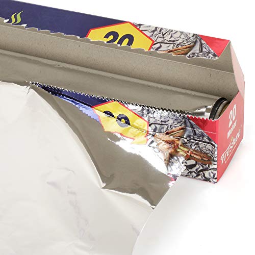 Image of Freshee 20m Aluminium Silver Kitchen Foil Roll Paper Pack of 5|11 Micron Thick|Food wrap|Disposable Food Parcel|Fresh Food