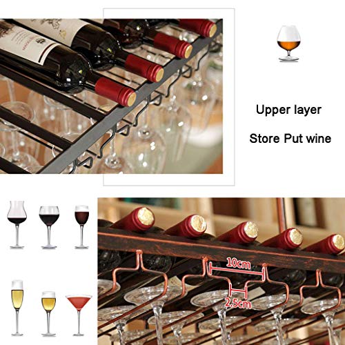Étagère de support de verre de bouteille de vin rouge suspendue 100cm - 4