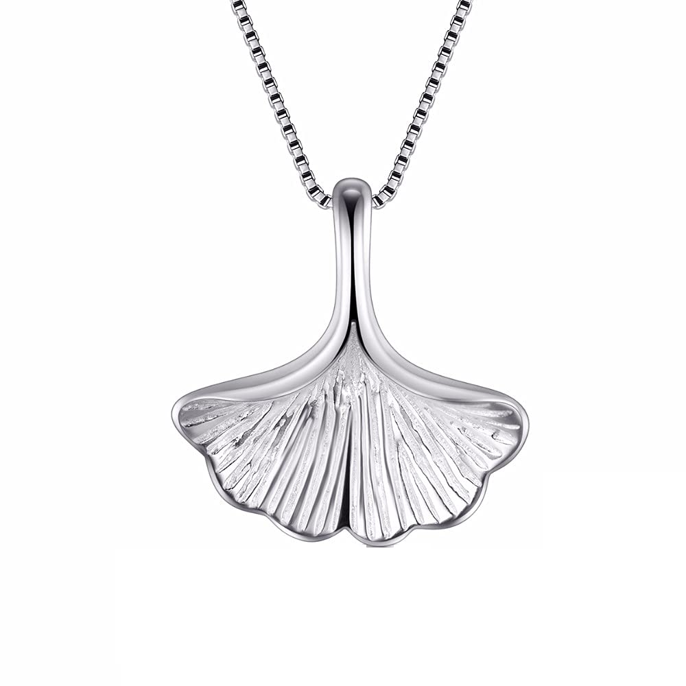 Collar con forma de concha pura para mujer, joyería para niña, colgante de ginkgo biloba para fiesta, hecho en China