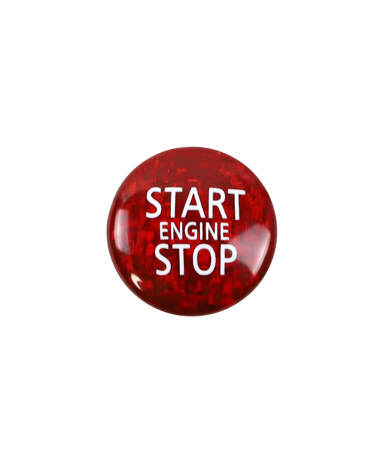 Czerwony samochód z włókna węglowego silnik start stop wewnętrzny przycisk wykończenia naklejki pokrywy, dla Mini Cooper R55 R56 R57 R58 R59 R60 R61 akcesoria 2007-2016