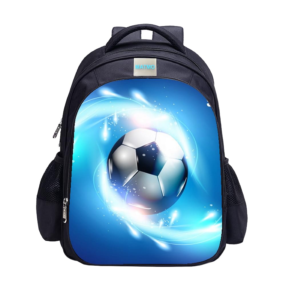 MATMO Soccer Backpack for Boys, Soccer Print Backpack Cool Football Pattern School Bag, Soccer Bag 7, Daypack Backpacks โ image 1