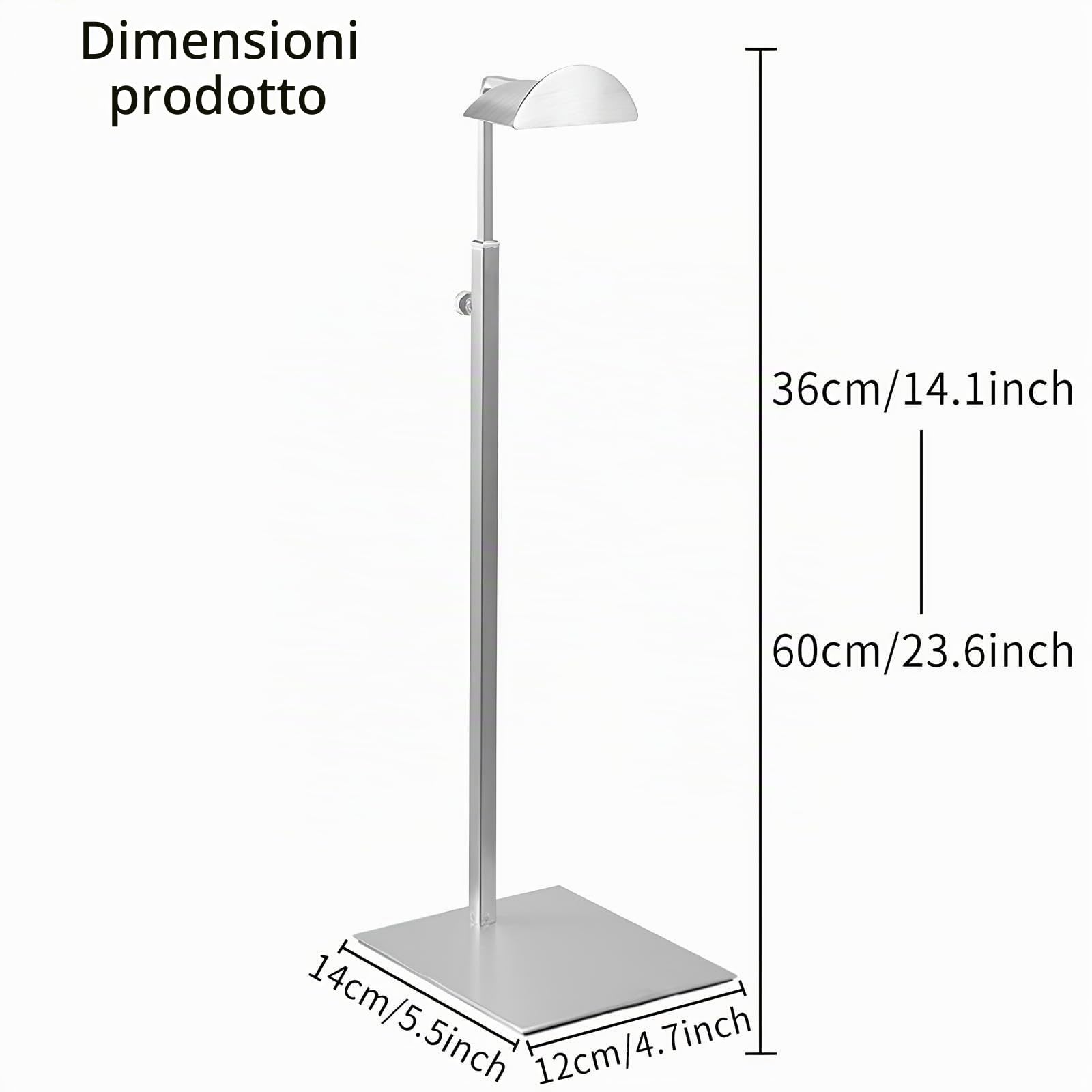 2 Pezzi Espositore per Borse in Metallo, Supporto Borse Acciaio Inossidabile Altezza Regolabile, Display per Borse Regolabile in Altezza, Espositore per Borse, per Cappello, Borsa, Gioielli