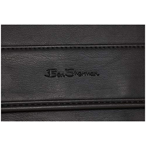 Ben-Sherman-130255-Faux-Leather-Flapover-15-Laptop-Tablet-Casual-Messenger-Bag-Black-Laptop