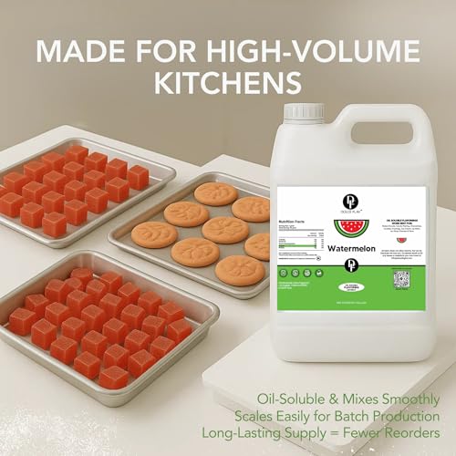 Image of Dolce Flav Watermelon Extract 1 Gallon - Kosher, Sugar-Free, Concentrated Juicy Watermelon Flavoring for Baking, Chocolates & Desserts, Includes Measured Dropper