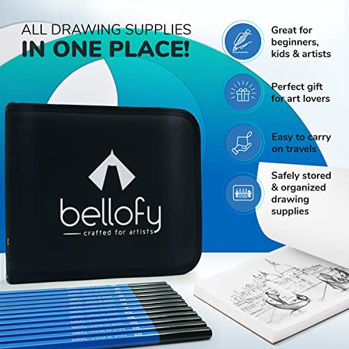Bellofy-33-piece-Drawing-Kit-with-100-Sheets-Pad-Drawing-Kit-for-Adults-comes-with-Sketch-Supplies-for-Kids-Beginners-Artists-Drawing-Set-contains-Sketching-Pencils-more-drawing-stuff