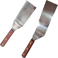 Vista 3 de Sunrise Kitchen Supply Espátula de acero inoxidable (8.0 x 3.0 in, 2 unidades)