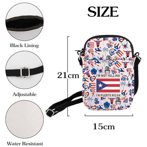 Puerto Rico Crossbody Bag Souvenirs I'm Not Yelling I'm Puerto Rican Small Sling Bag Puerto Rican Housewarming Gift2