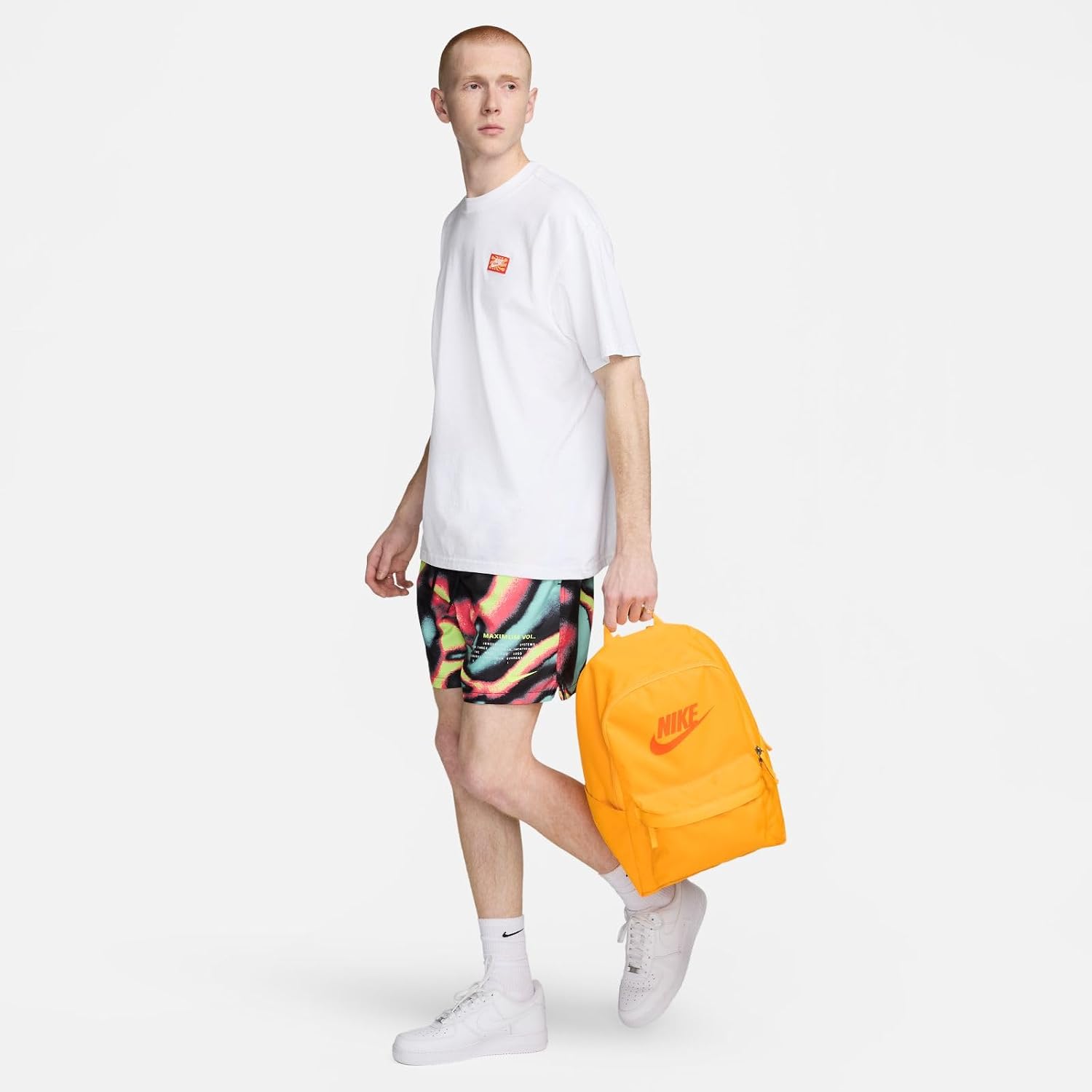 NIKE Unisex Heritage Bkpk Backpack, Laser Orange/Laser Orange/Total Orange, One Size, Rucksack