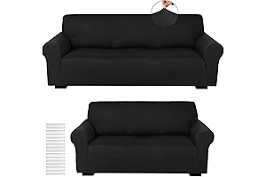 Match Sofa and Loveseat Velvety Soft Set Covers by Peryiter, 2-Piece Set