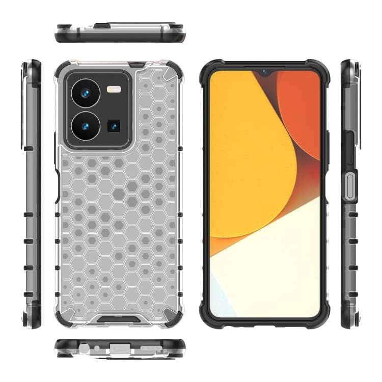 Image of Lustree TPU Honey Comb Armor Shock Proof Back Cover for for VIVO Y35 (Transparent)