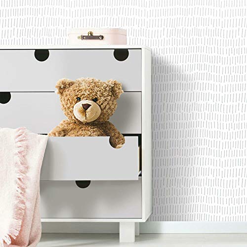 Roommates Rmk11364Wp Gray And White Tick Mark Peel And Stick Wallpaper #TOP7