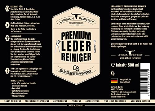 Schuhpflege SPARSET | Schuhwachs 250ml + Leder Reiniger 500ml | Premium Leder Pflege farblos mit echtem Bienenwachs & natürlichem Avocado-Öl zur Pflege & Reinigung in Profi-Qualität | URBAN Forest