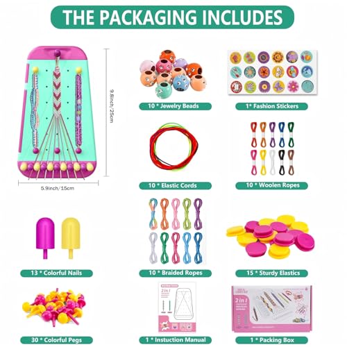 Yebebao Friendship Bracelet Making kit, Gifts for 5 6 7 8 9 10 11 12 Year Old Girls, Arts and Crafts for Kids Ages 6-12, DIY Toys for Birthday Party Travel Christmas Advent Calendar Children's Day