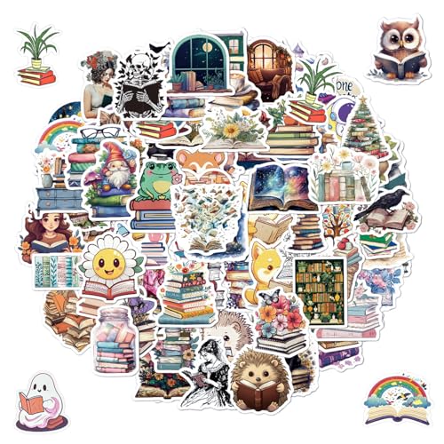 100 adesivi per libri adesivi estetici adesivi con citazione motivazionale adesivi per libri adesivi booktok adesivi da lettura per bottiglie d'acqua libri portatili album di ritagli skateboard