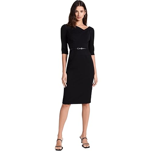 Black Halo Women's 3/4 Sleeve Jackie O Dress