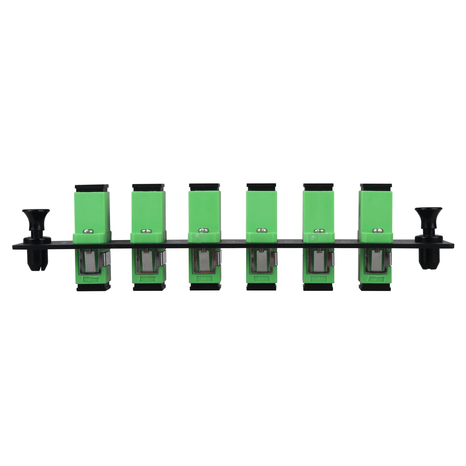 Lot de 4 panneaux de brassage Simplex SC/APC avec adaptateurs SC Simplex monomode vert, 6 ports fibre
