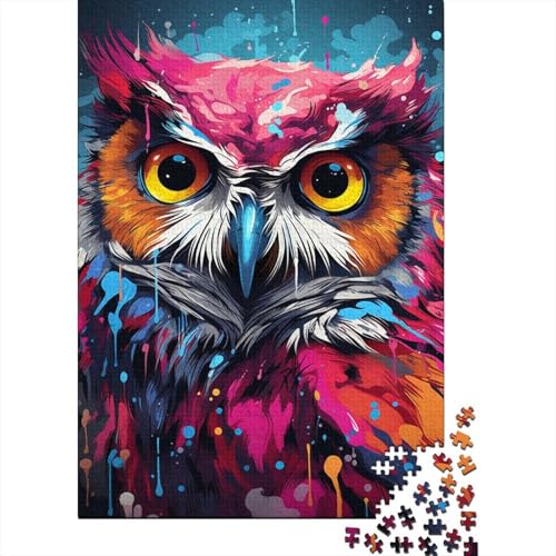 Puzzle de búho de 1000 piezas para relajación mental en casa y tardes de calma en el salón