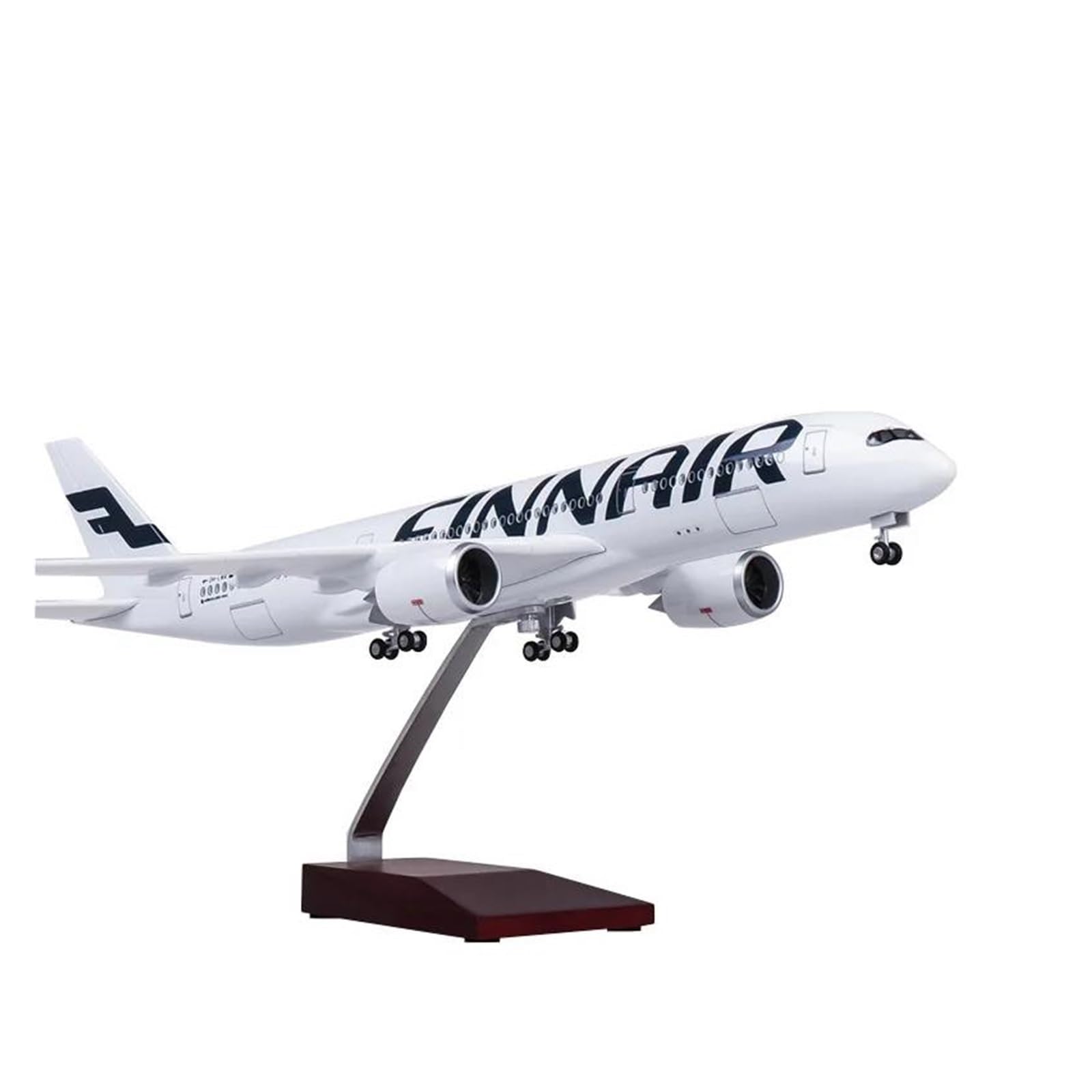 Odlewane zabawki samolotowe w skali 1:142 dla Airbusa A350 fiński model samolotu maszyna do odlewania ciśnieniowego dekoracja pamiątkowa zebrane modele samolotów do kolekcji (ze światłem)