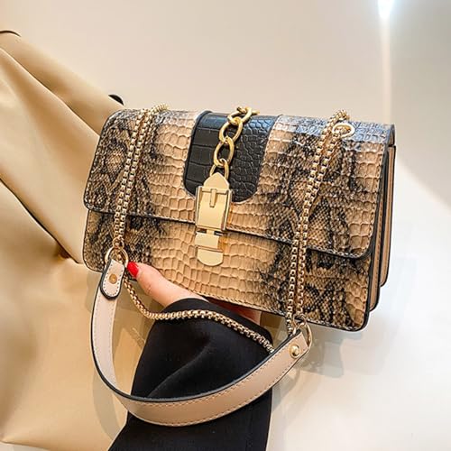 Sac à main tendance à motif de pierre polyvalent avec chaîne noire