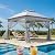 Bezseller 11x11 Pop Up Gazebo with Mosquito Netting – Easy 1-Person Setup, Water-Resistant Backyard Canopy for Family Patio & Garden Use,Light Grey