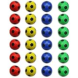 24 Counts Colorful Mini Soccer Football Stress Ball, Mixed Color Mini Foam Squeeze Sports Ball Toys for Kids Fun Party Favors Anxiety Relief by MOMOONNON