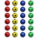 24 Counts Colorful Mini Soccer Football Stress Ball, Mixed Color Mini Foam Squeeze Sports Ball Toys for Kids Fun Party Favors Anxiety Relief by MOMOONNON