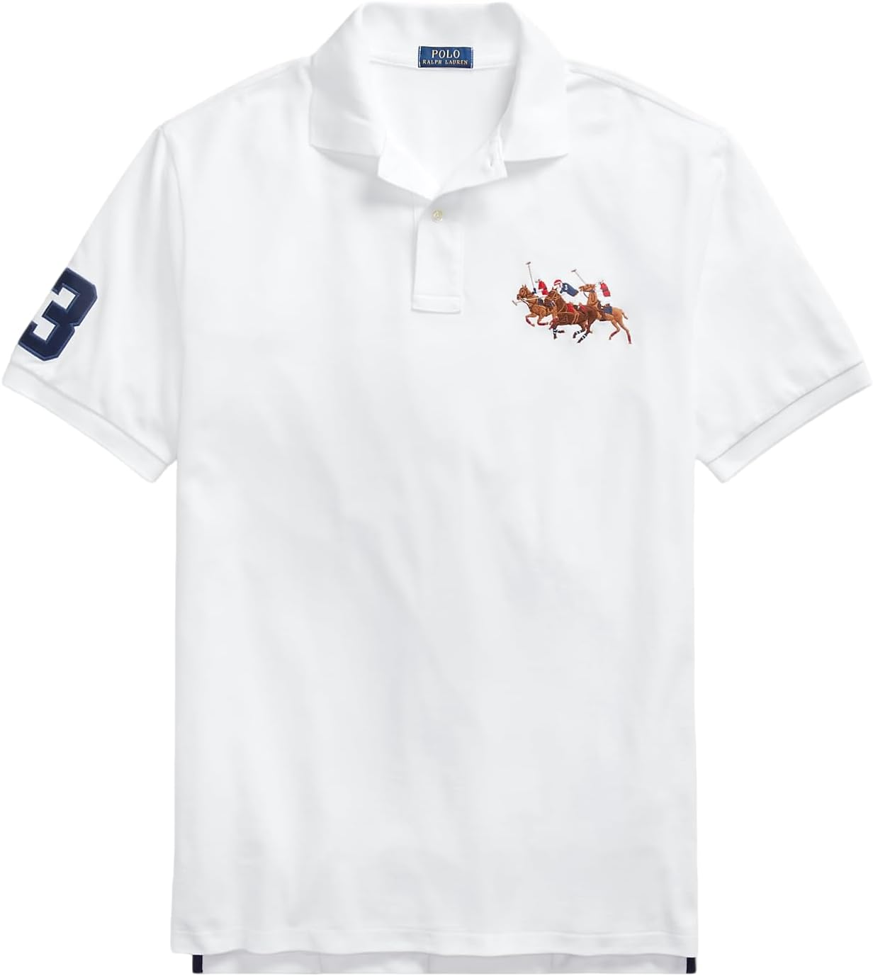 POLO RALPH LAUREN Mens Classic Fit Mesh Triple Pony Polo Shirt