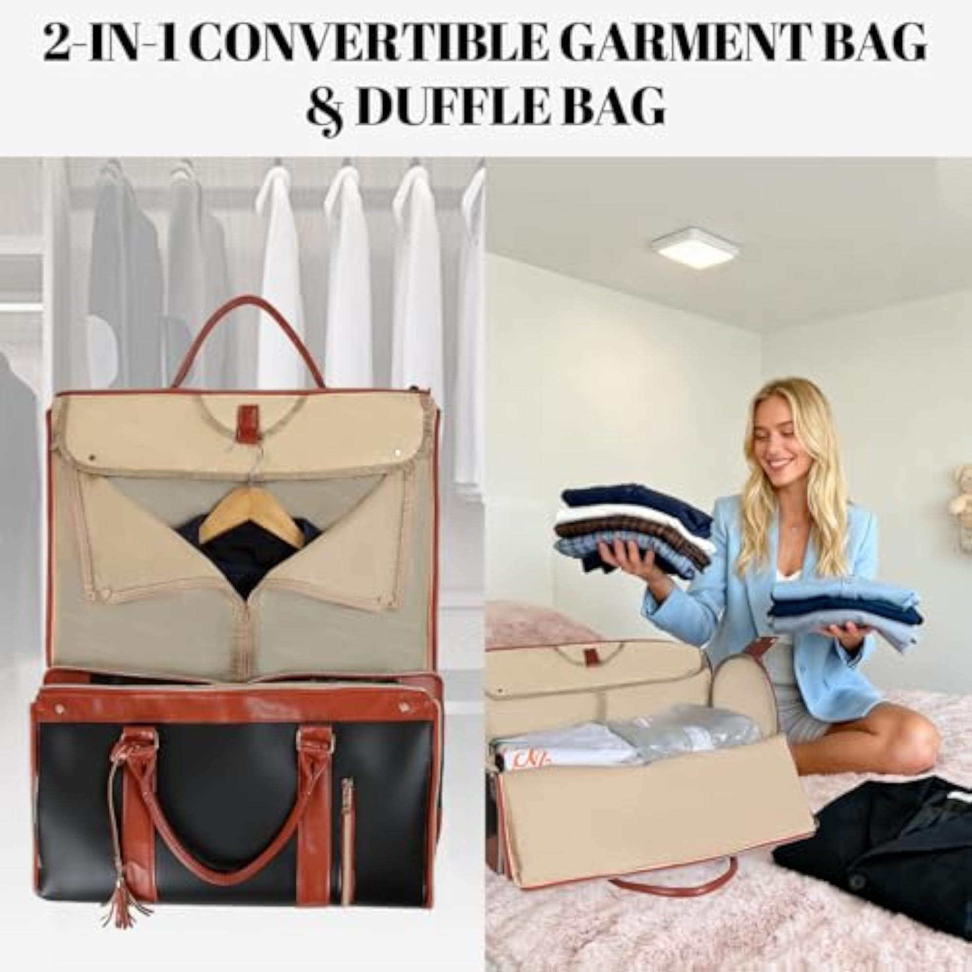 Convertible Carry-On Garment Bag with Shoe Pouch