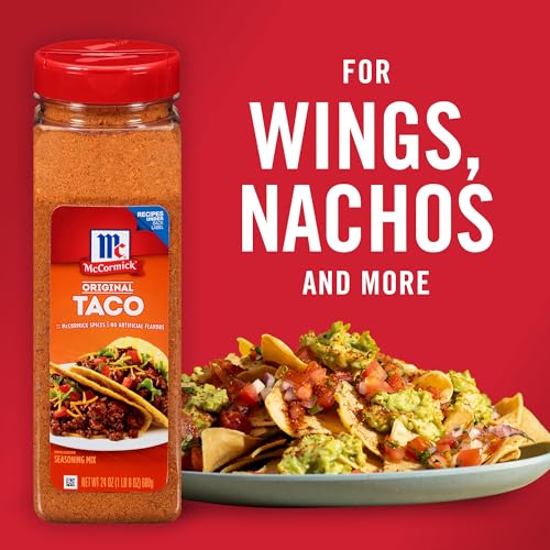 Image of McCormick Taco Seasoning Mix, Original, No MSG Added, No Dairy Ingredients, No Artificial Flavors, For Tacos, Nachos, Fajitas and More, 24 oz