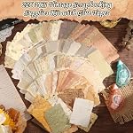 226 Feuilles Livre de papier texturé avec rubans de photo, Vintage Scrapbooking Supplies Papier d'artisanat pour la pourriel Journal Fournitures Planner Collage mixte Matériaux Embellissements
