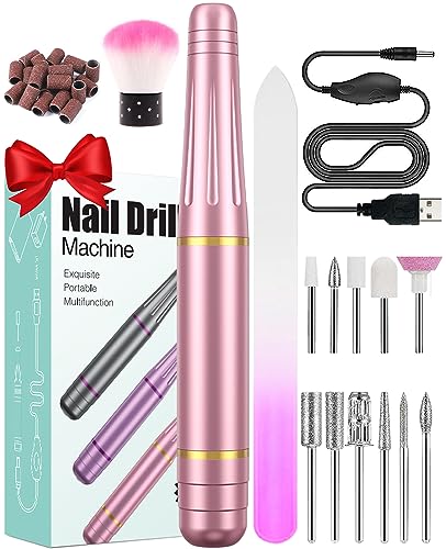 BICKON Ponceuse pour Ongles Professionnelle 12 en 1,Lime a Ongle électriques Silencieuse Sécurité,20000RPM Vitesse Réglable Kit de Manucure Pedicure,Puissante et Portable des Débutantes Salon,Maison