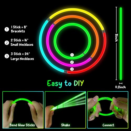 Bastoncini luminosi, Glowsticks Party Pack con