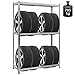 Produktbild COSTWAY Reifenregal Reifenständer Werkstattregal Schwerlastregal Aufbewahrung Metall, Lagerregal 3 Ebenen belastbar bis 795 kg, Steckregal höhenverstellbar, Felgenregal verzinkt, 180x120x40cm
