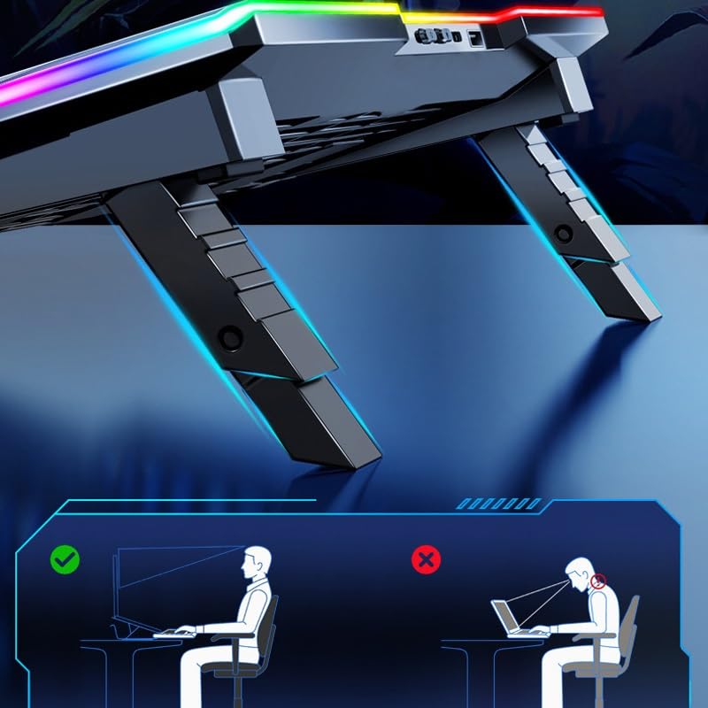 Soporte para laptop en aleación de aluminio disipador de calor miniatura 6