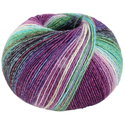 LANA GROSSA Gianna | Baumwolle, weichen Merino- und Kaschmirfasern | Handstrickgarn aus 80% Cotton (Bio), 15% Virgin Wool (Merino) & 5% Cashmere | 50g Wolle, Stricken & Häkeln | 180m Garn FB 8